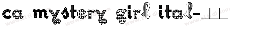 CA Mystery Girl Ital字体转换